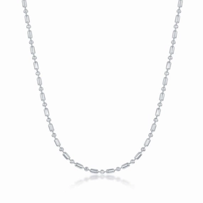 Sterling Silver 1.9mm 1 1 Bead Chain, 9"