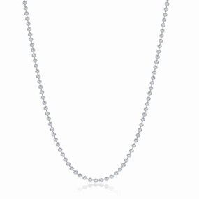 Sterling Silver 1.9mm Bead Chain, 20"