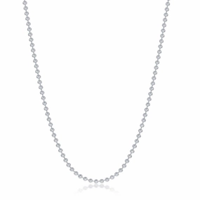 Sterling Silver 1.9mm Bead Chain, 30"