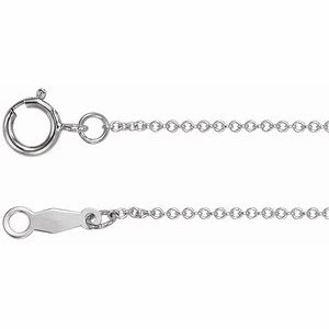 Sterling Silver 1 mm Cable 20" Chain