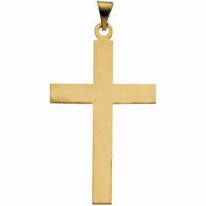 Sterling Silver 28 x 18 mm Cross Pendant