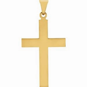 Sterling Silver 28 x 18 mm Cross Pendant
