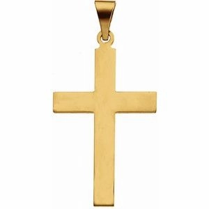 Sterling Silver 28 x 18 mm Cross Pendant
