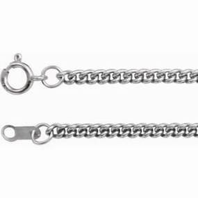 Sterling Silver 2.25 mm Curb 18" Chain