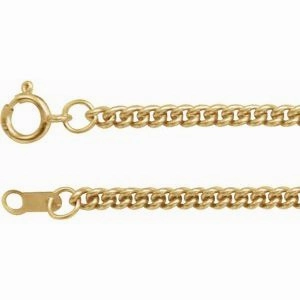 Sterling Silver 2.25 mm Curb 18" Chain