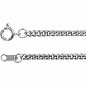 Sterling Silver 2.25 mm Curb 24" Chain