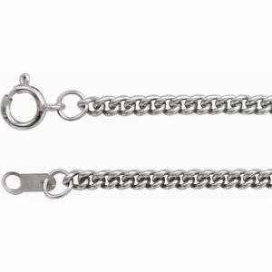 Sterling Silver 2.25 mm Curb 24" Chain