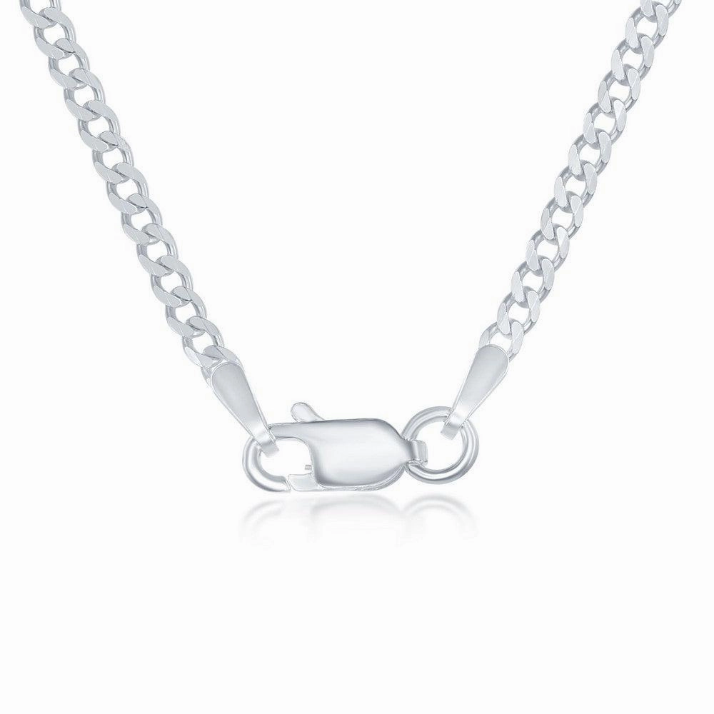 Sterling Silver 2mm Cuban Chain, 9"