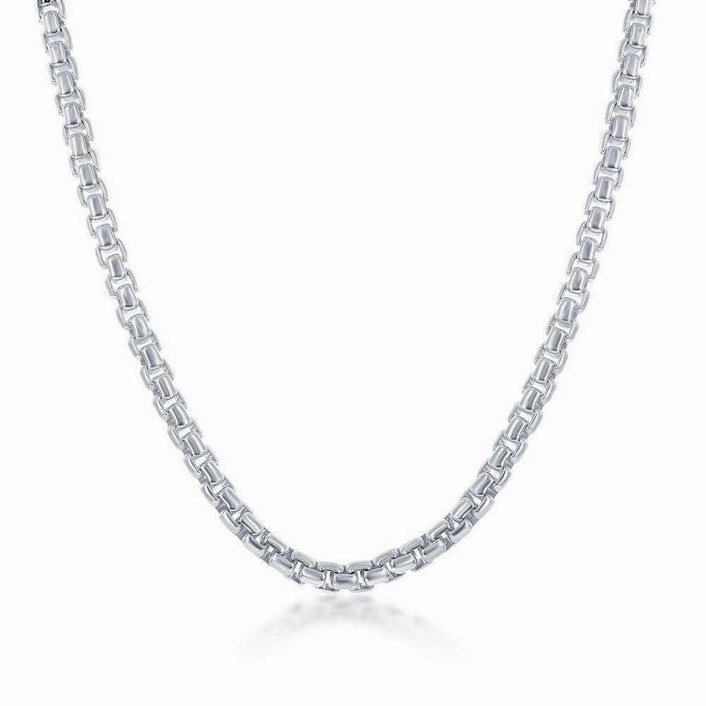 Sterling Silver 4mm Round Box Chain, 9"