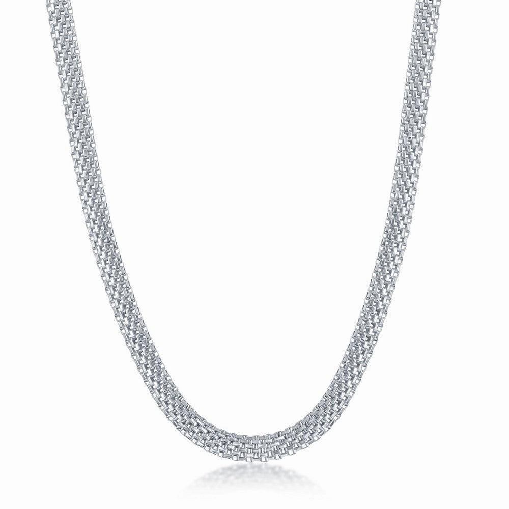 Sterling Silver 5mm Flat Mesh Chain