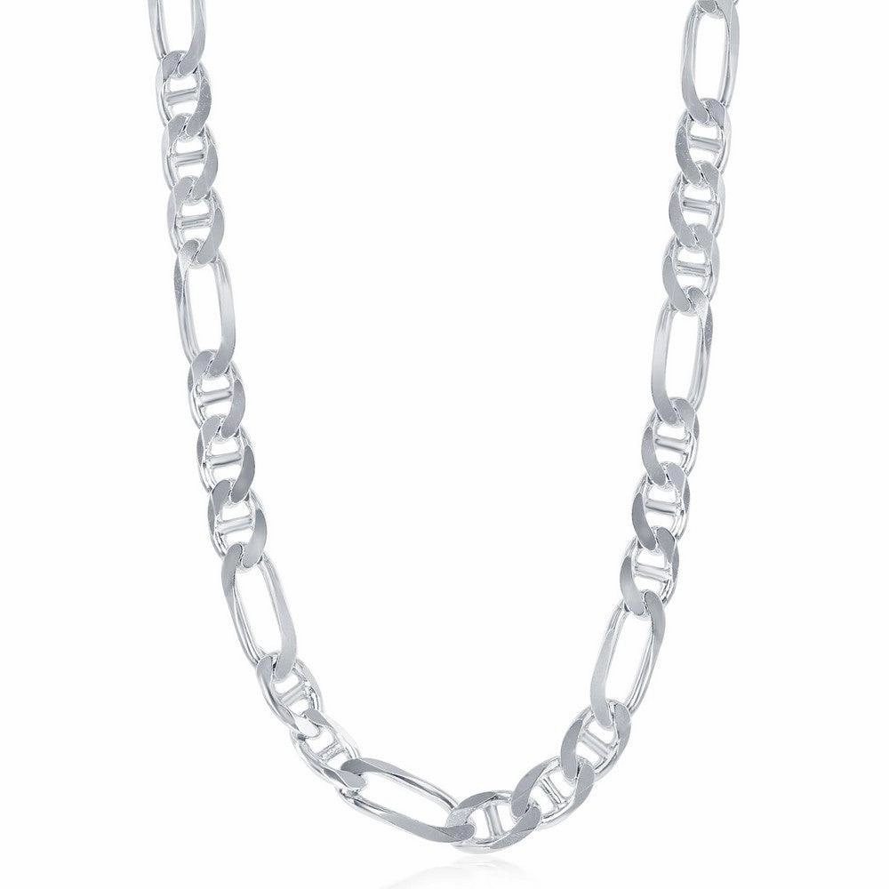 Sterling Silver 7.3mm Figaro Gucci Chain