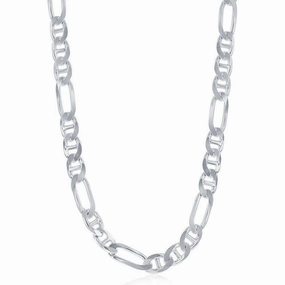 Sterling Silver 7.3mm Figaro Gucci Chain
