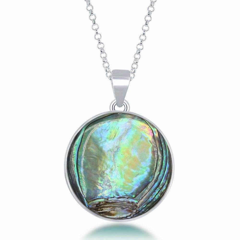 Sterling Silver Abalone Tree of Life Pendant Chain