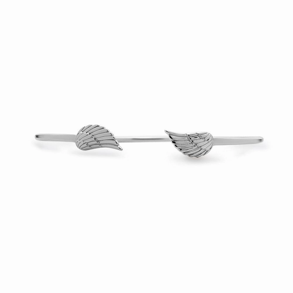 Sterling Silver Angel Wings Bangle