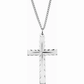 Sterling Silver Cross 24" Necklace