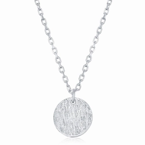 Sterling Silver Disc Design Necklace