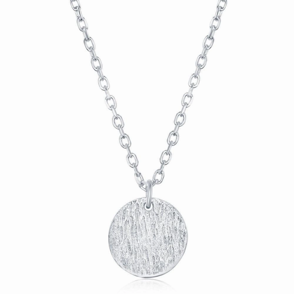 Sterling Silver Disc Design Necklace