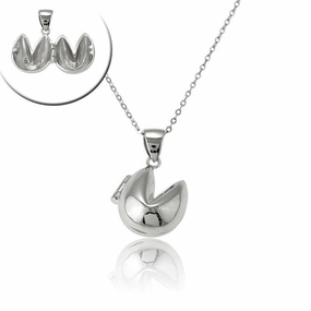 Sterling Silver Fortune Cookie Locket