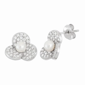 Sterling Silver Fresh Water Pearl Stud Earrings