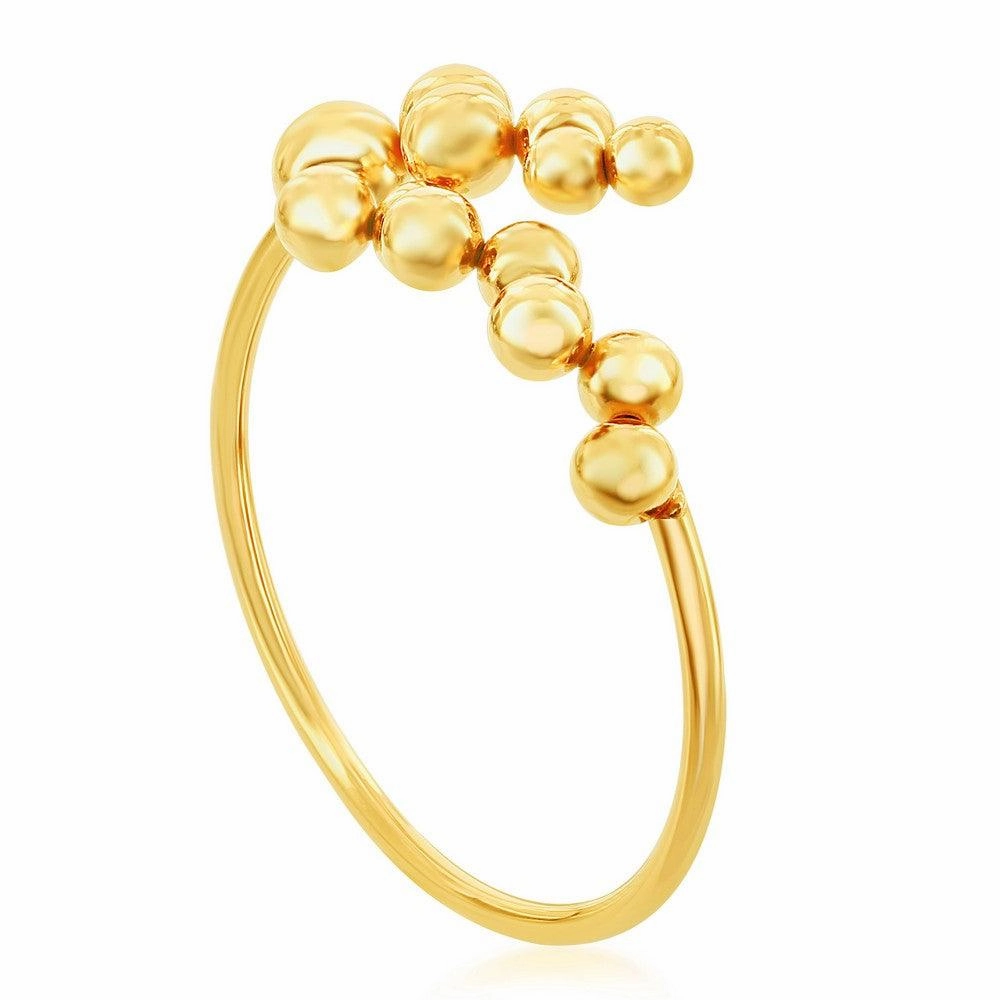 Sterling Silver Gold Plated Multi Bead Bangle