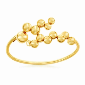 Sterling Silver Gold Plated Multi Bead Bangle