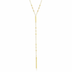 Sterling Silver Gold Plated Vertical Bars Necklace