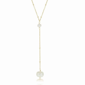 Sterling Silver GP Beads By The Yard FWP Lariat Necklace