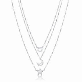Sterling Silver Graduating Triple Strand Necklace