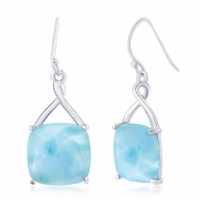 Sterling Silver Larimar Dangle Earrings