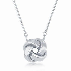 Sterling Silver Love Knot Design Necklace