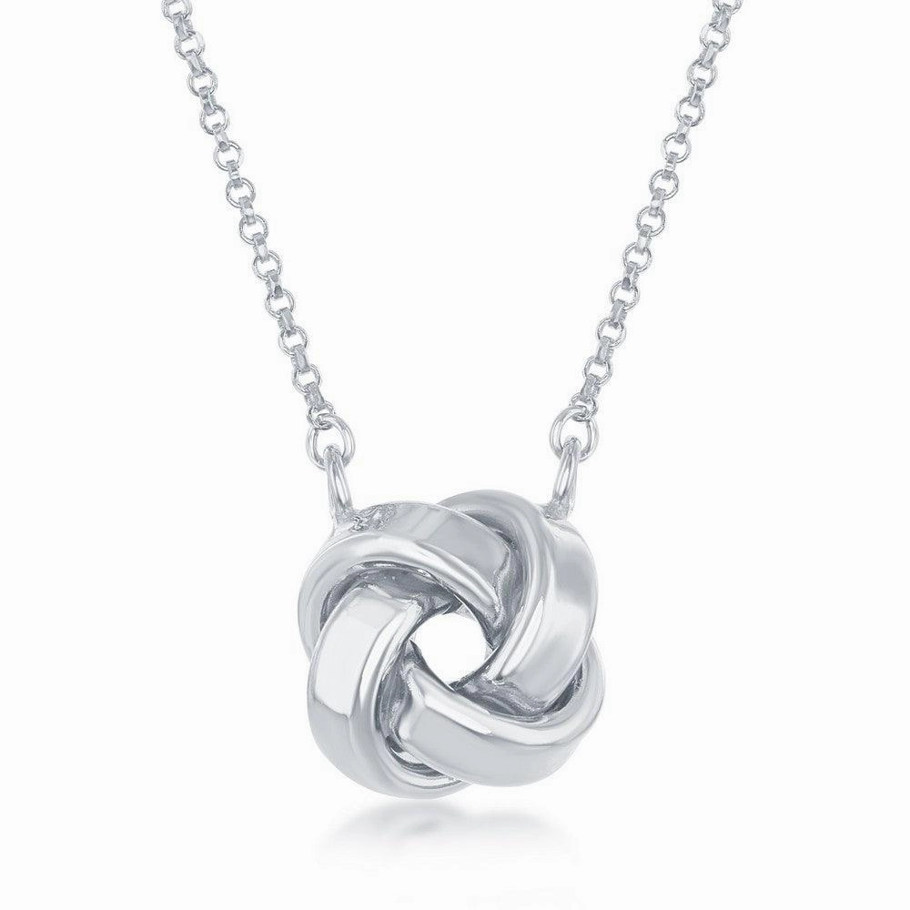 Sterling Silver Love Knot Design Necklace