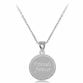 Sterling Silver "Friends Forever" Pendant Chain