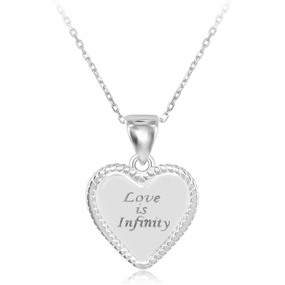 Sterling Silver "Love is Infinity" Pendant Chain