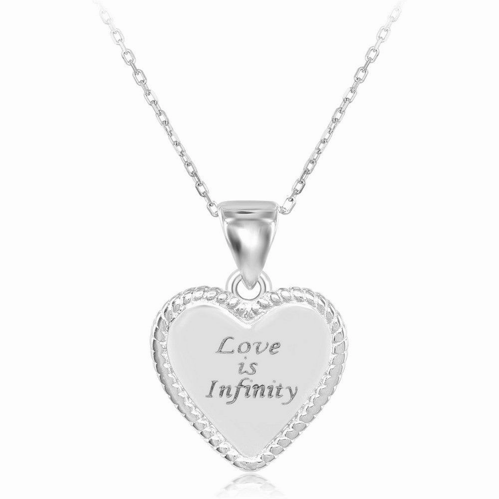 Sterling Silver "Love is Infinity" Pendant Chain