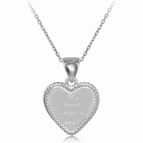 Sterling Silver "My Heart Skips a Beat" Pendant Chain