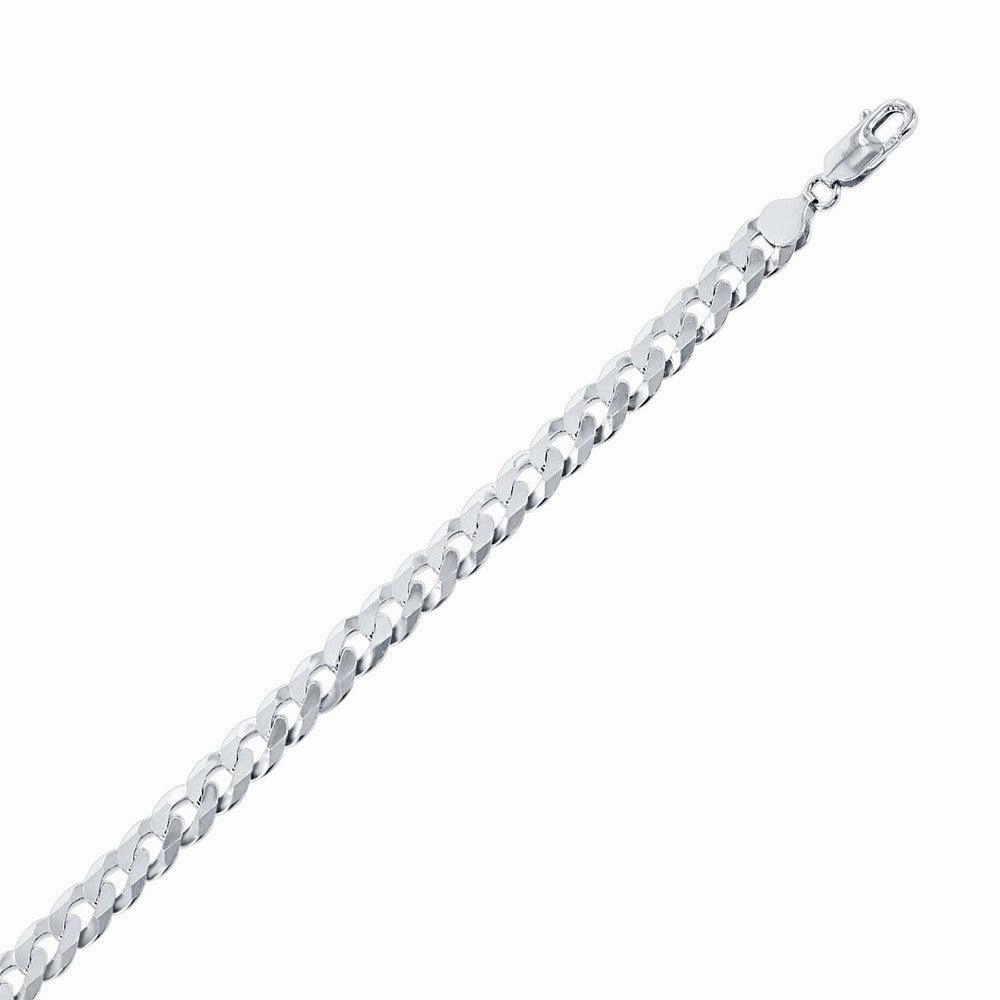 Sterling Silver Rhodium Plated 4.4mm Cuban Chain, 24