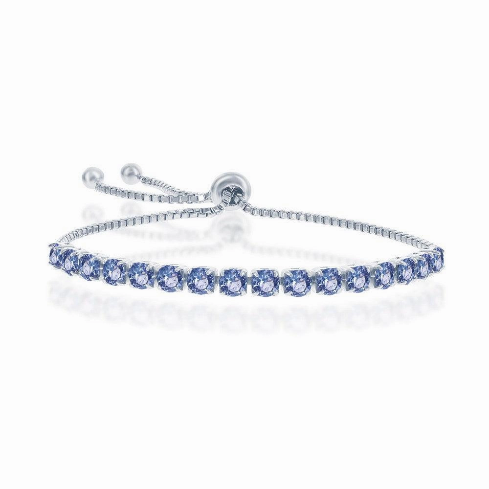 Sterling Silver Sapphire "December" Swarovski Element Bracelet