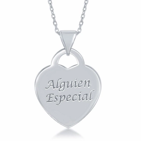 Sterling Silver Shiny Heart Pendant
