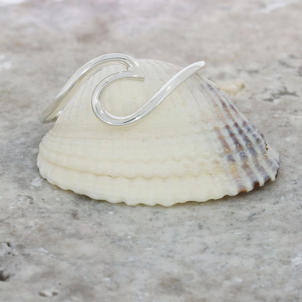 Sterling Silver Silhouette Wave Ring