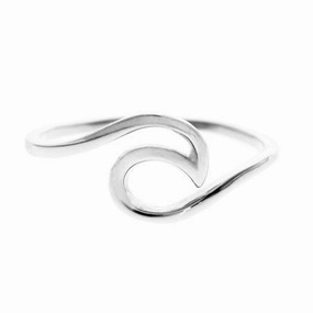 Sterling Silver Silhouette Wave Ring