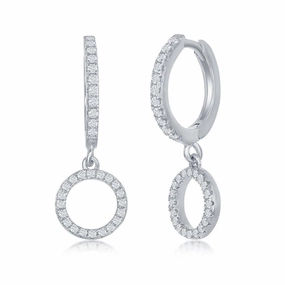 Sterling Silver Small Huggie Hoop Circle Earrings