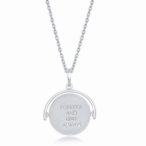 Sterling Silver Spinning Disc Necklace