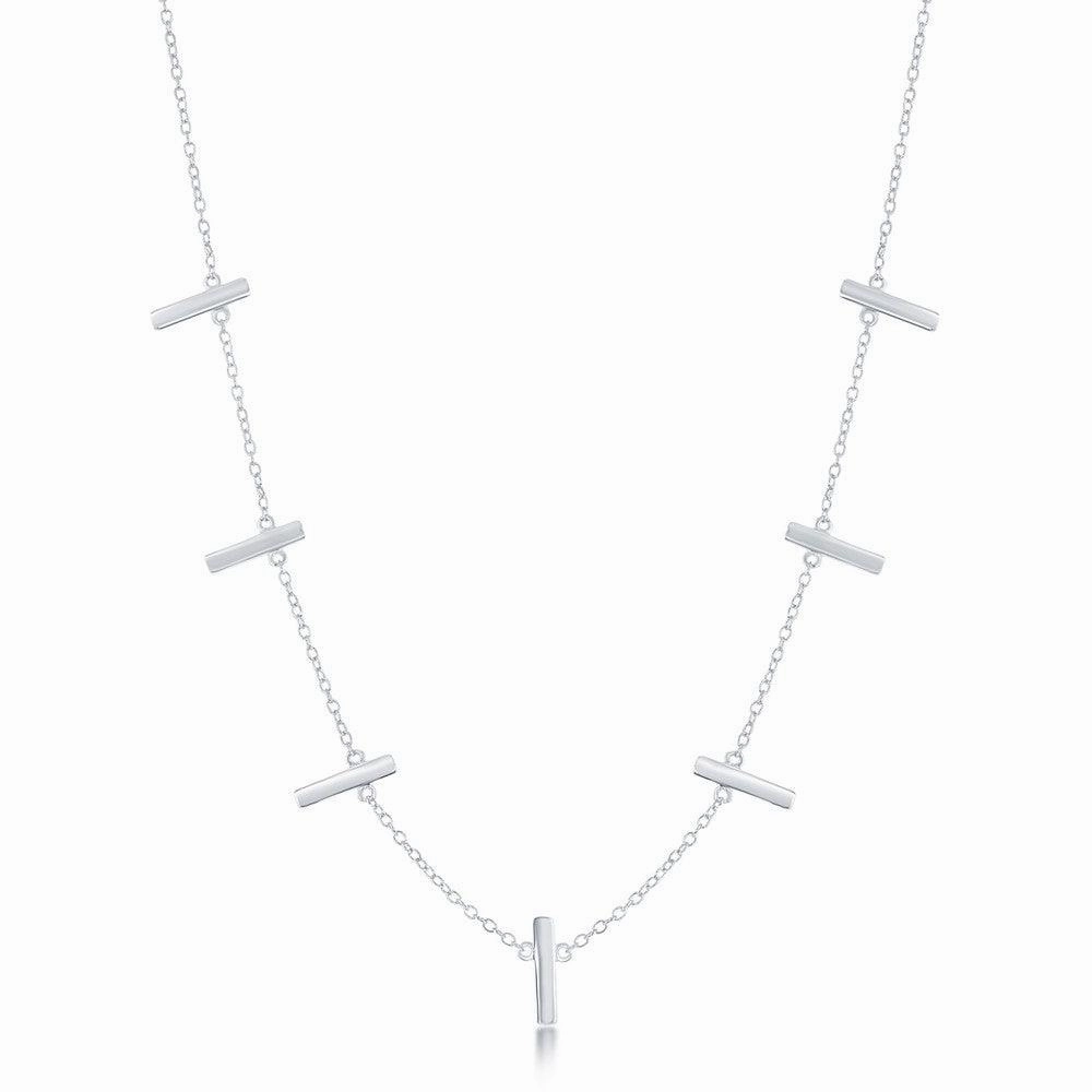 Sterling Silver Verticle Bars Necklace