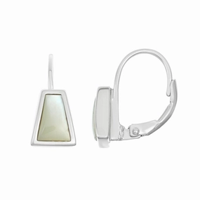 Sterling Silver White Small MOP Earrings
