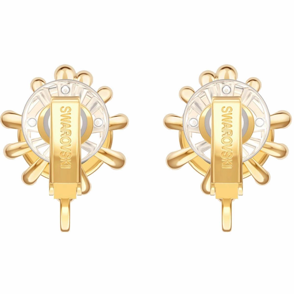 Swarovski Women's Clip Earrings - Olive Gold Tone Plated Brown Crystal | 5485463