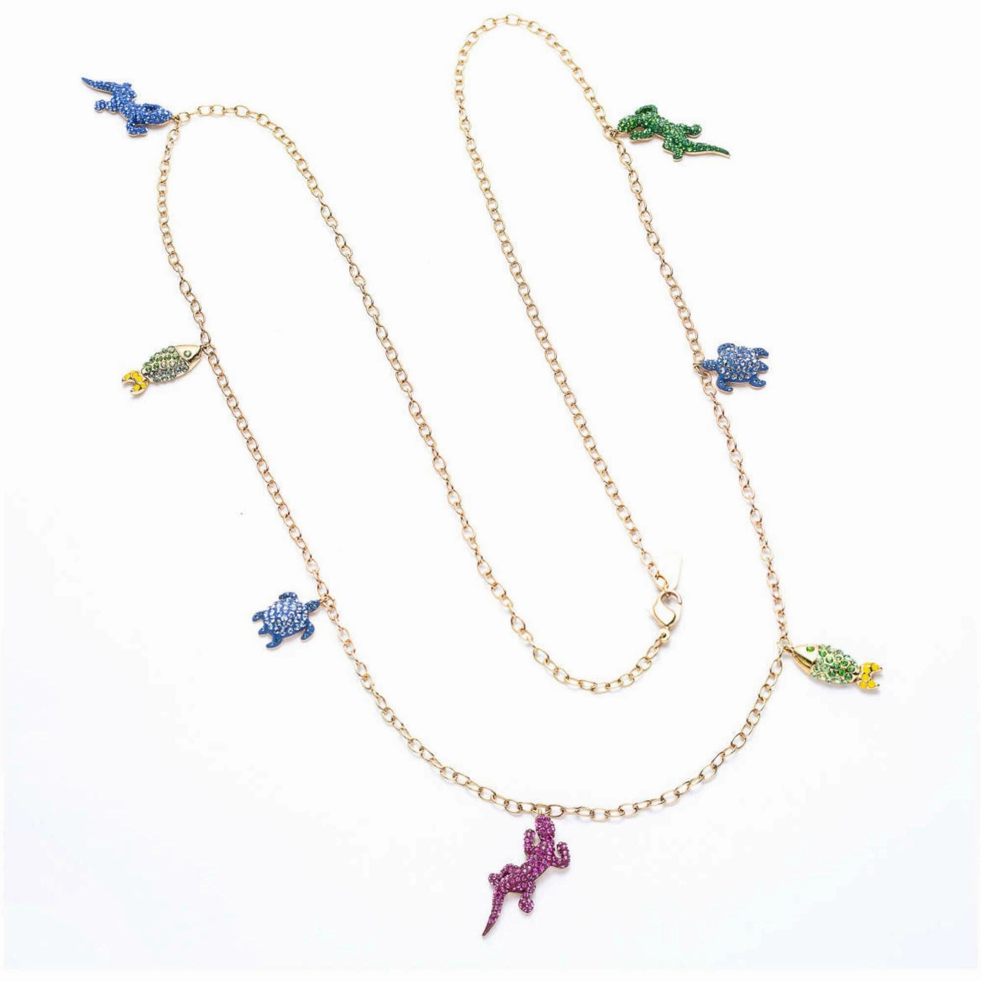 Swarovski Women's Necklace - Mustique Sea Life Gold Tone Plated and Crystal | 5546233