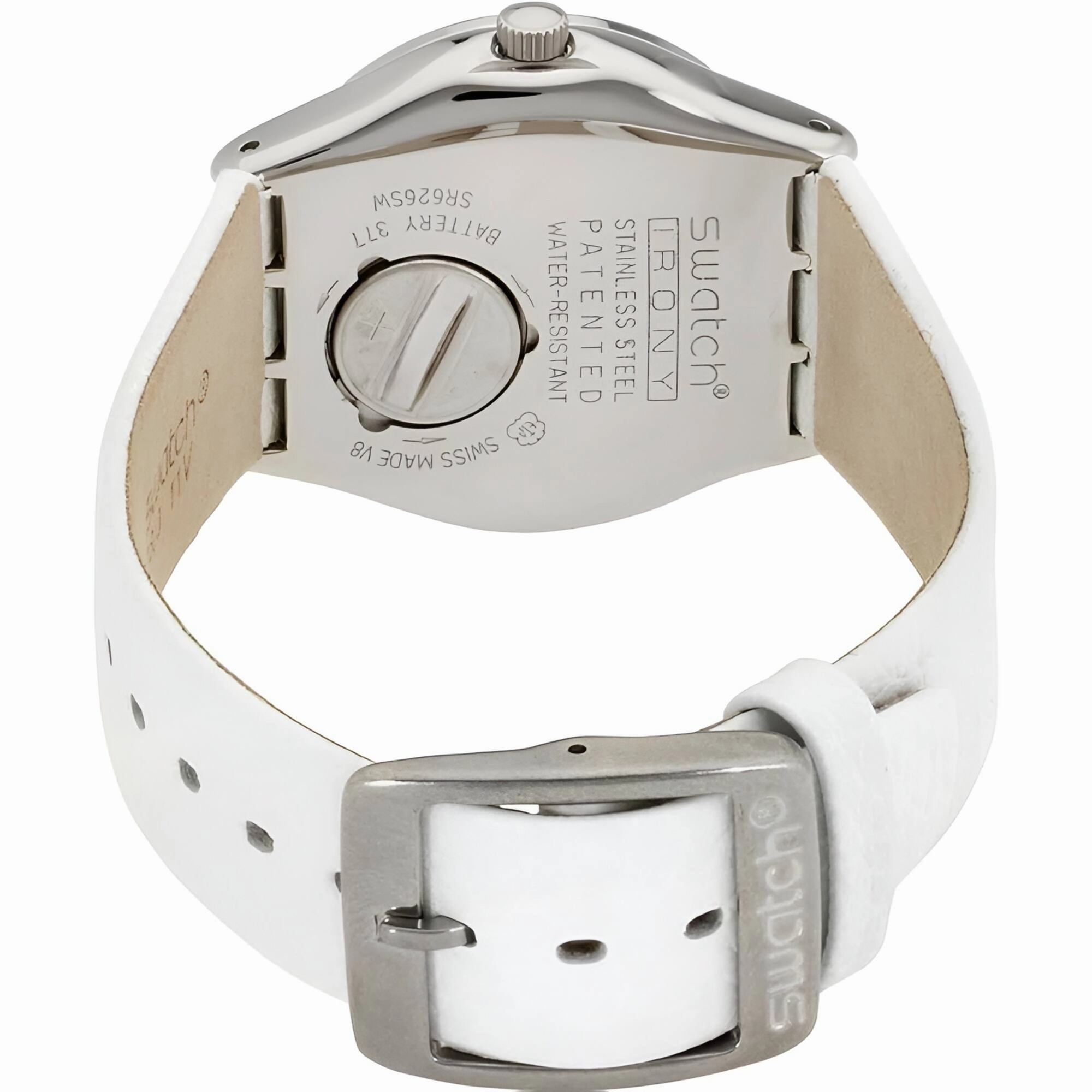 Swatch Women's Watch - Irony After Dinner White Dial Silicone Rubber Strap | YLS201