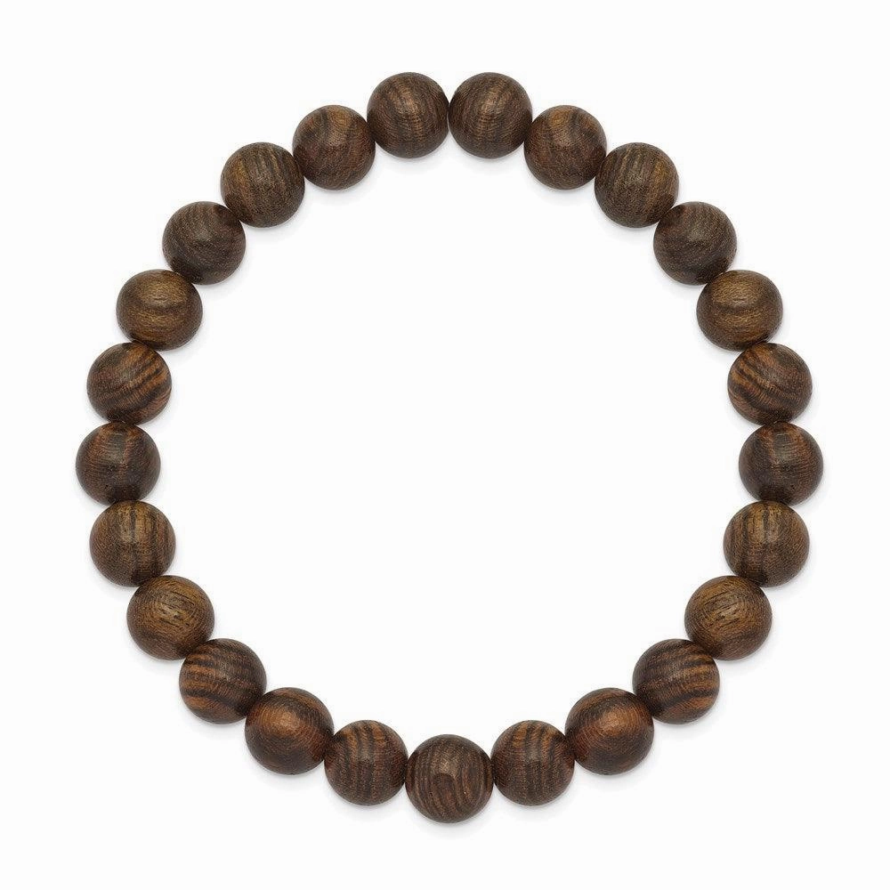 Tigerwood Bead Stretch Bracelet