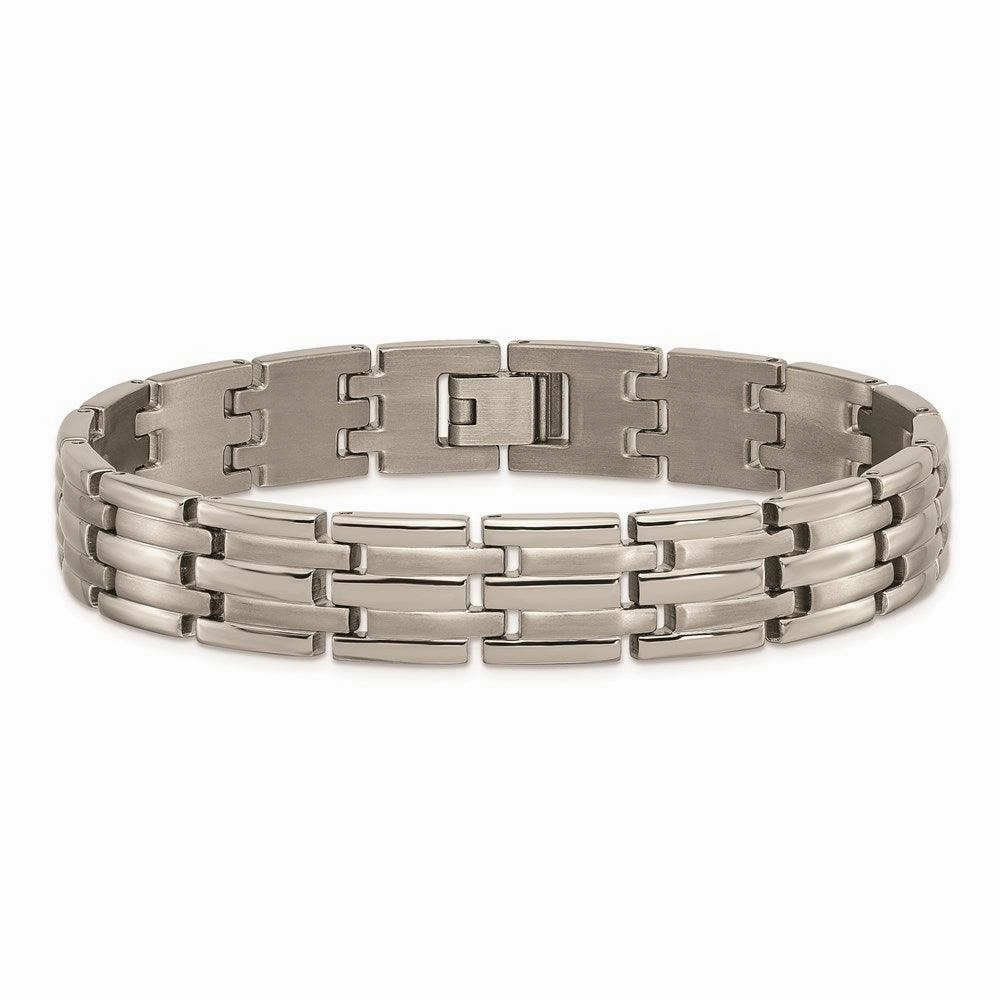 Titanium Brushed and Polished 8.5in Bracelet