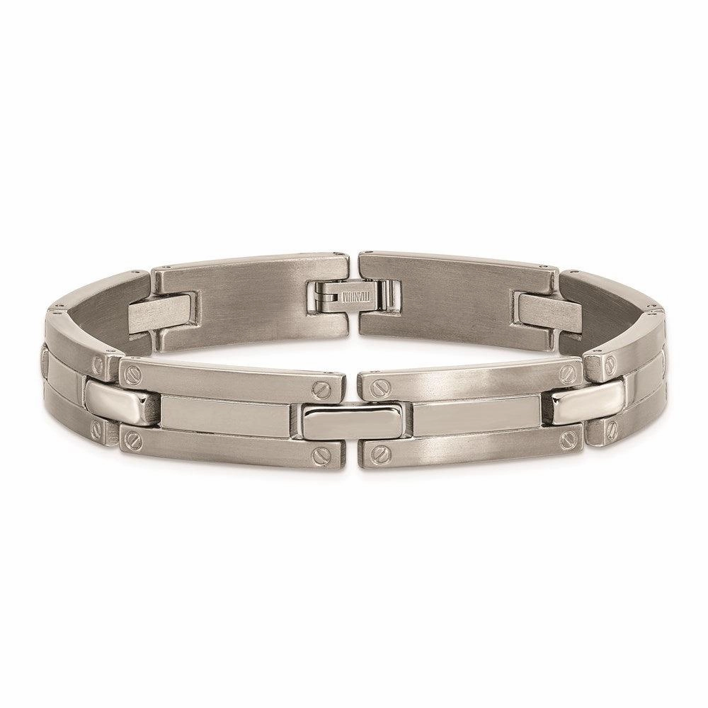 Titanium Brushed and Polished 8.5in Bracelet